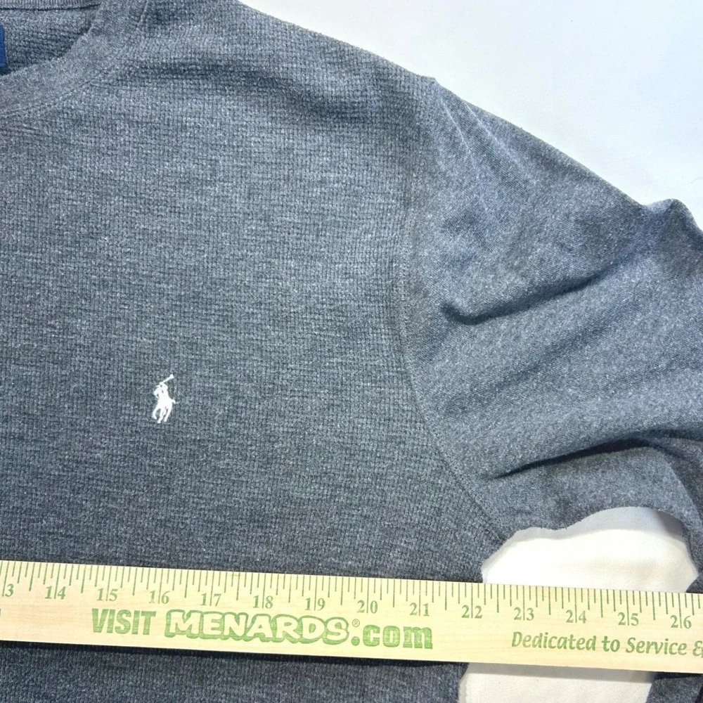 Polo Ralph Lauren Gorpcore Waffle Knit Thermal Shirt XL Minimalist Basics Grey